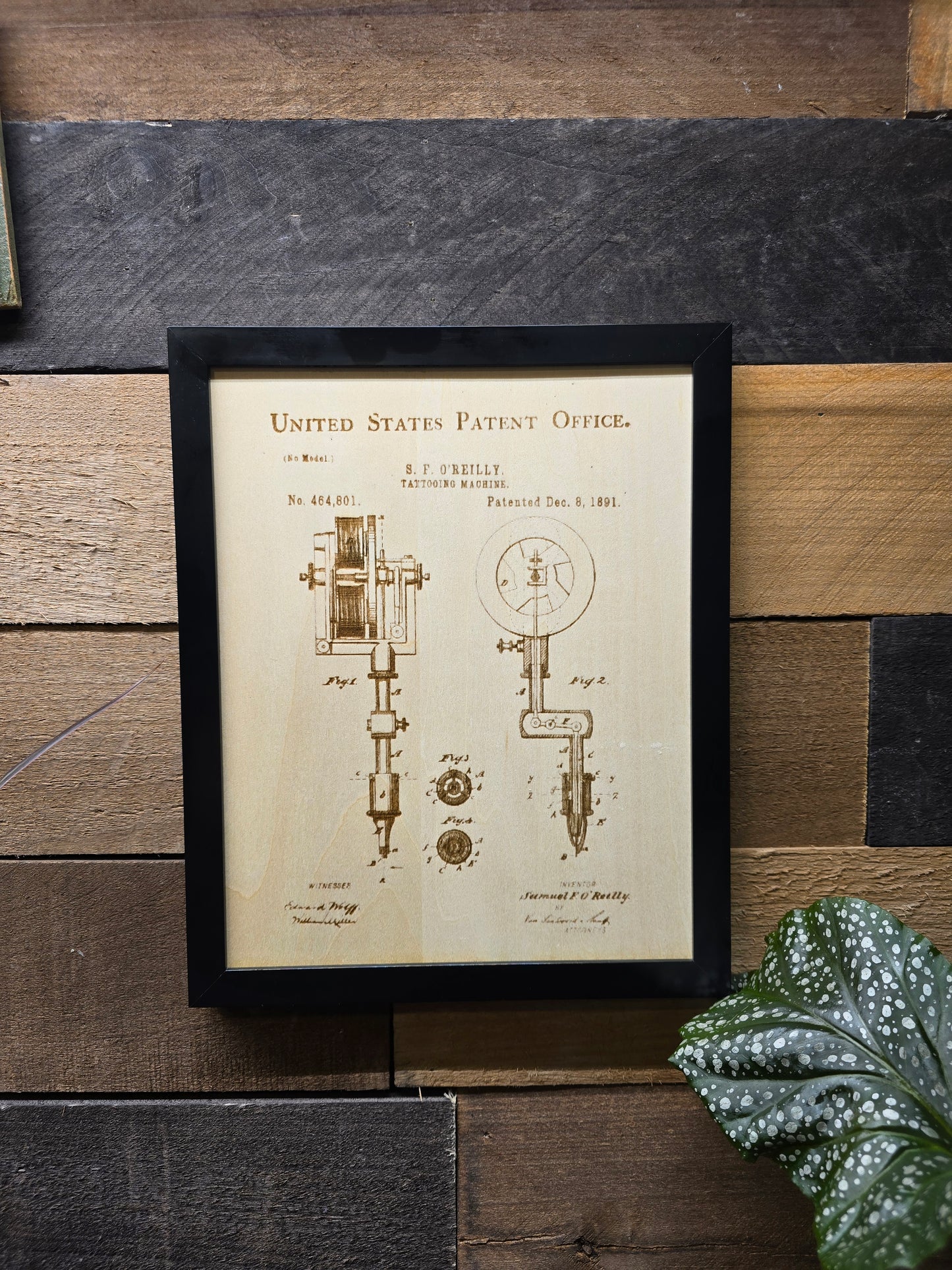 Vintage Coil Tattoo Machine Engraving