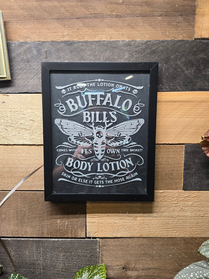 Buffalo Bill Lotion Etched Glass