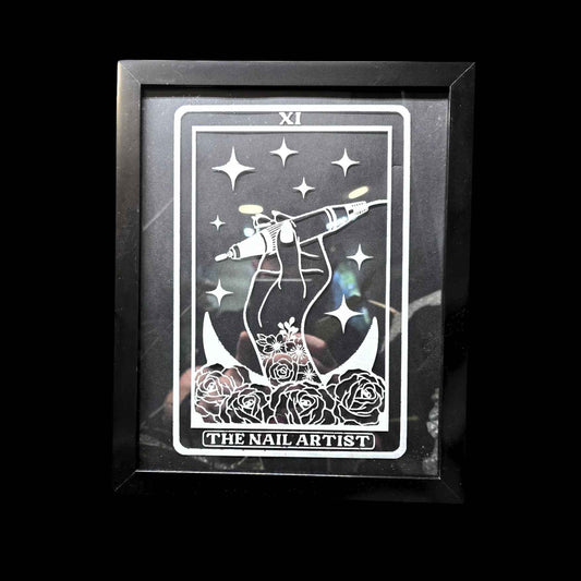 The Nail Tech Card Etched Glass