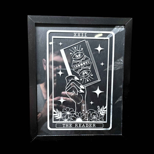 The Reader Card Tarot Card Etched Glass