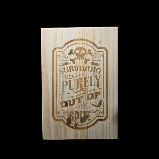 Surviving Purely Out of Spite Wood Engraving
