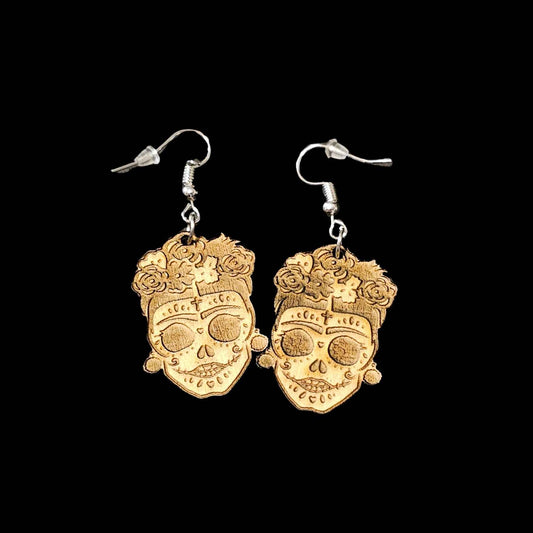 Frida Kahlo Sugar Skull Earrings