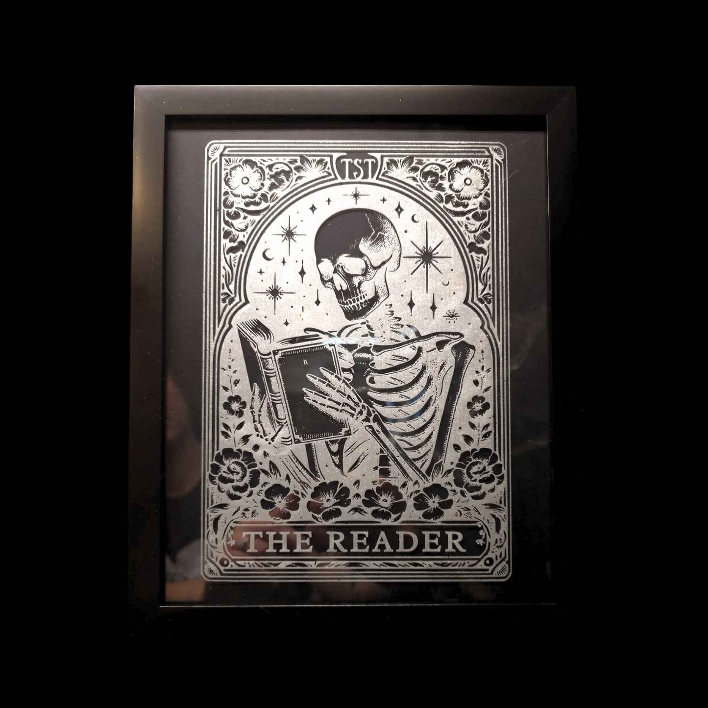 The Reader Card Tarot Card Etched Glass